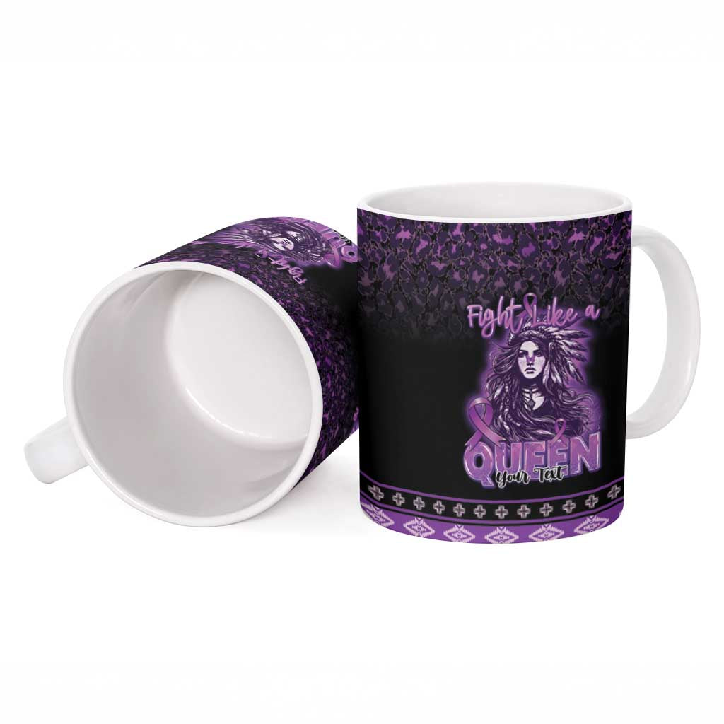 Personalized Native American Lupus Girl Ceramic Mug Fight Like a Queen
