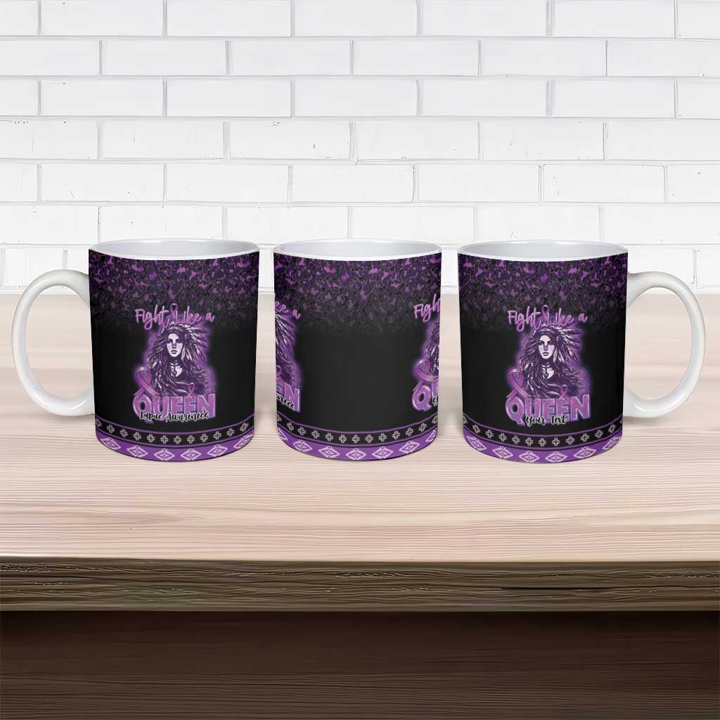 Personalized Native American Lupus Girl Ceramic Mug Fight Like a Queen