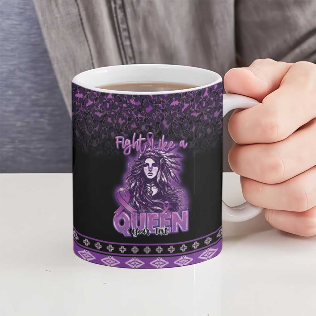 Personalized Native American Lupus Girl Ceramic Mug Fight Like a Queen