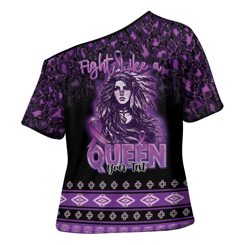 Personalized Native American Lupus Girl Cross Shoulder Shirt Fight Like a Queen