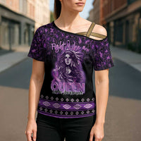 Personalized Native American Lupus Girl Cross Shoulder Shirt Fight Like a Queen