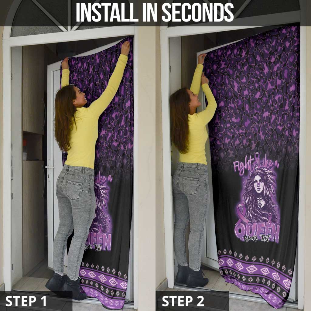 Personalized Native American Lupus Girl Door Cover Fight Like a Queen