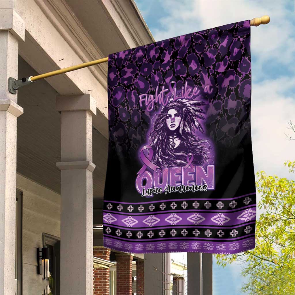 Native American Lupus Girl Garden Flag Fight Like a Queen