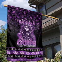 Native American Lupus Girl Garden Flag Fight Like a Queen