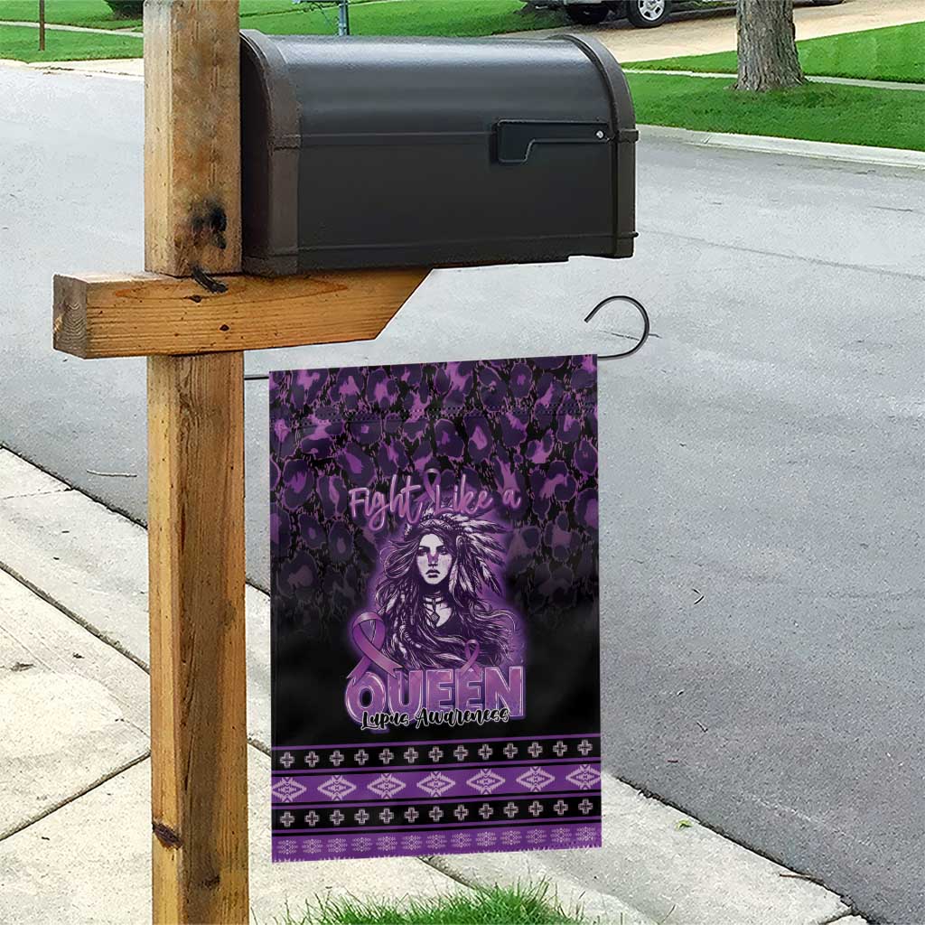 Native American Lupus Girl Garden Flag Fight Like a Queen