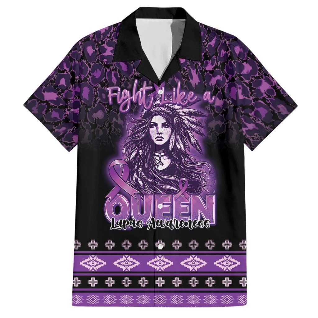 Personalized Native American Lupus Girl Hawaiian Shirt Fight Like a Queen