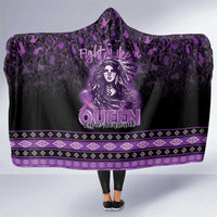 Native American Lupus Girl Hooded Blanket Fight Like a Queen