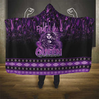 Native American Lupus Girl Hooded Blanket Fight Like a Queen