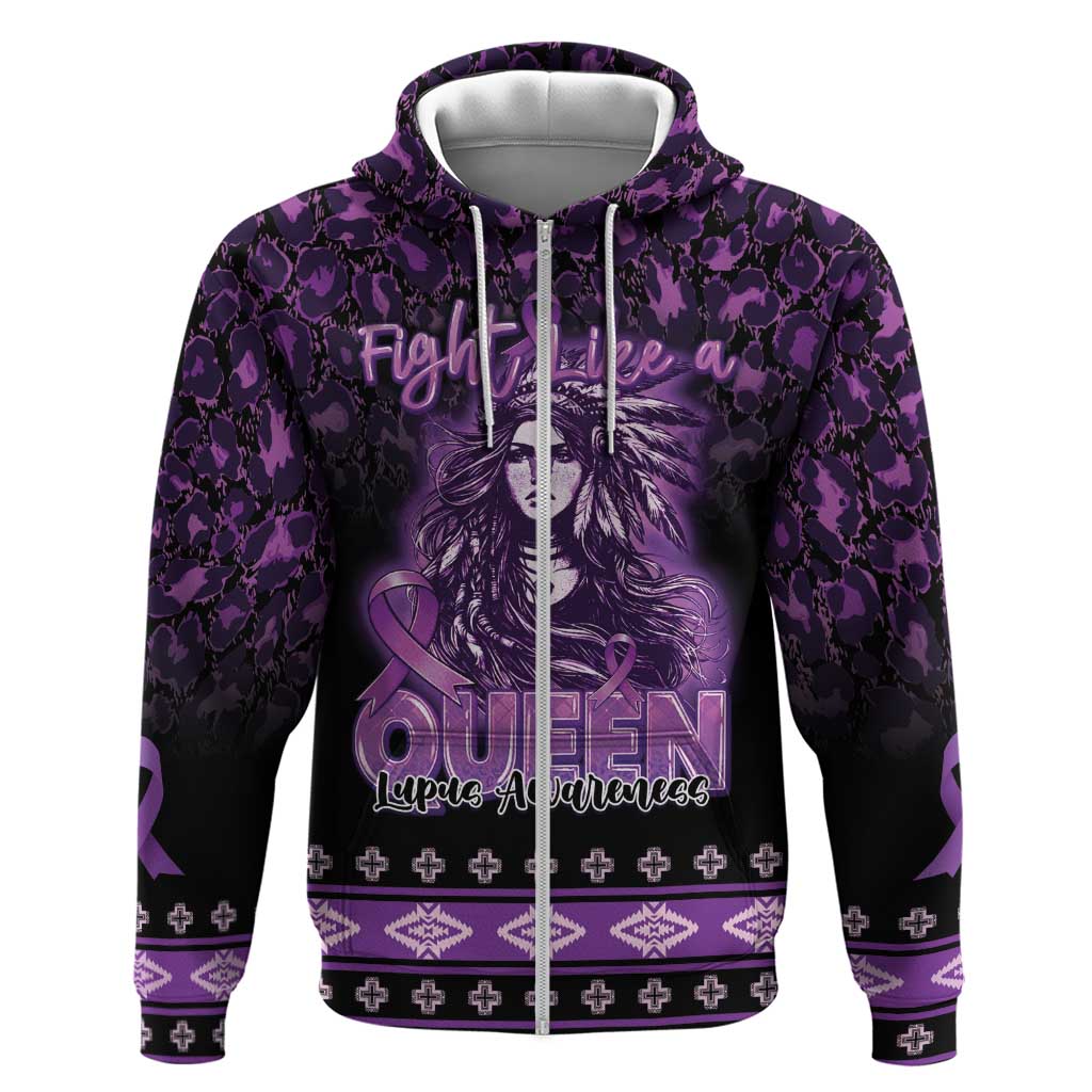 Personalized Native American Lupus Girl Hoodie Fight Like a Queen