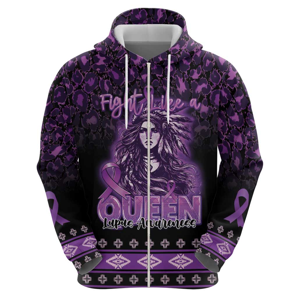 Personalized Native American Lupus Girl Hoodie Fight Like a Queen