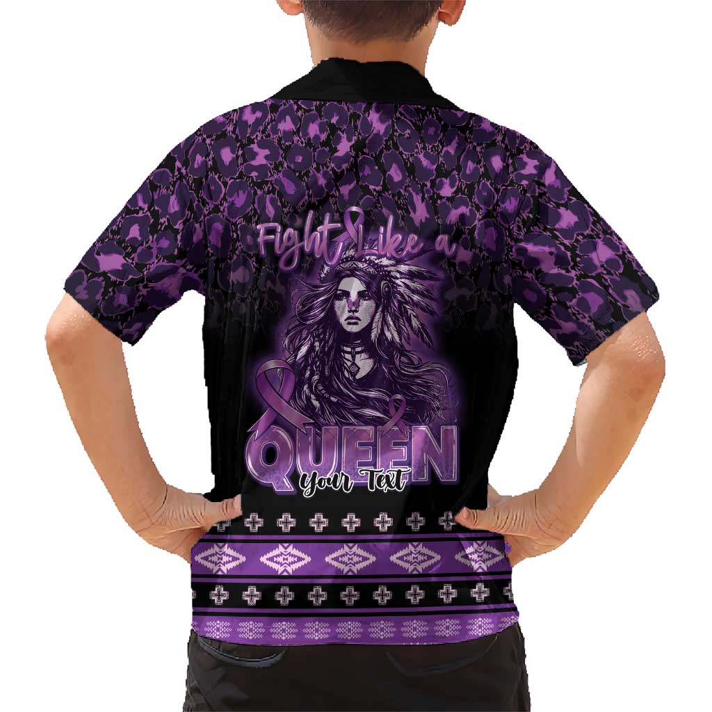 Personalized Native American Lupus Girl Kid Hawaiian Shirt Fight Like a Queen