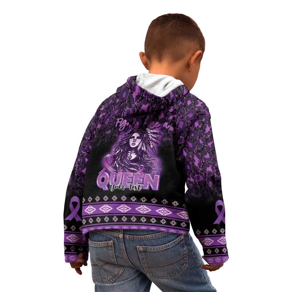 Personalized Native American Lupus Girl Kid Hoodie Fight Like a Queen