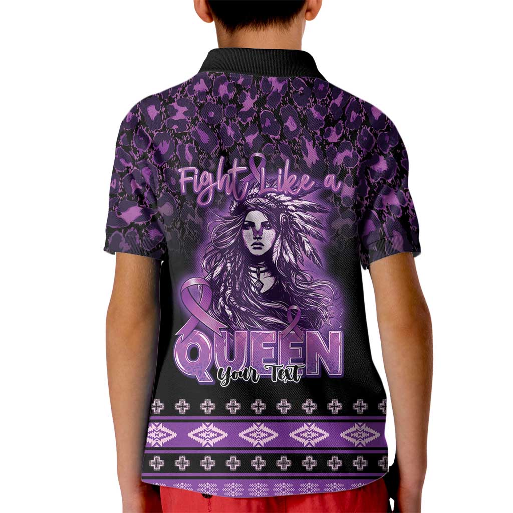 Personalized Native American Lupus Girl Kid Polo Shirt Fight Like a Queen