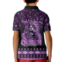 Personalized Native American Lupus Girl Kid Polo Shirt Fight Like a Queen