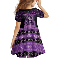 Personalized Native American Lupus Girl Kid Short Sleeve Dress Fight Like a Queen