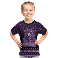 Personalized Native American Lupus Girl Kid T Shirt Fight Like a Queen