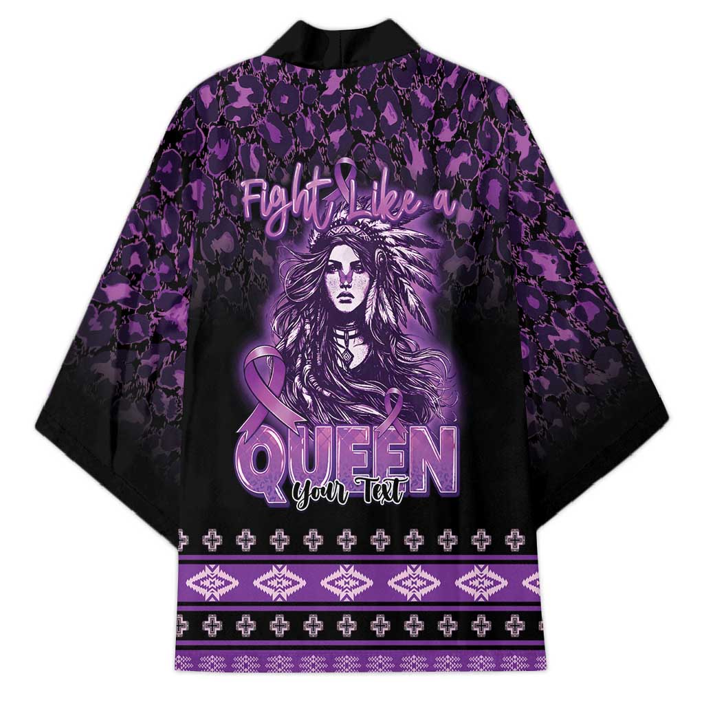 Personalized Native American Lupus Girl Kimono Fight Like a Queen
