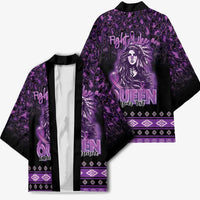 Personalized Native American Lupus Girl Kimono Fight Like a Queen