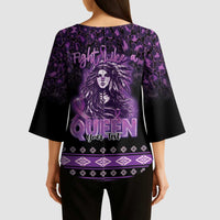Personalized Native American Lupus Girl Kimono Sleeve Blouse Fight Like a Queen