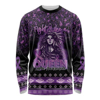 Personalized Native American Lupus Girl Long Sleeve Shirt Fight Like a Queen