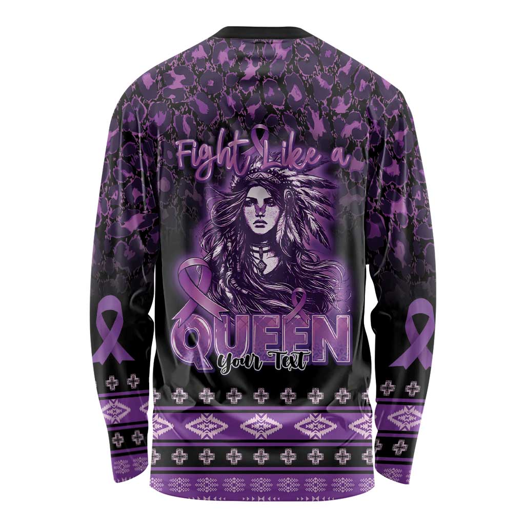 Personalized Native American Lupus Girl Long Sleeve Shirt Fight Like a Queen