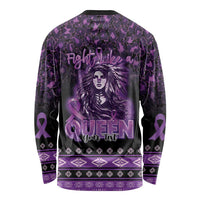 Personalized Native American Lupus Girl Long Sleeve Shirt Fight Like a Queen