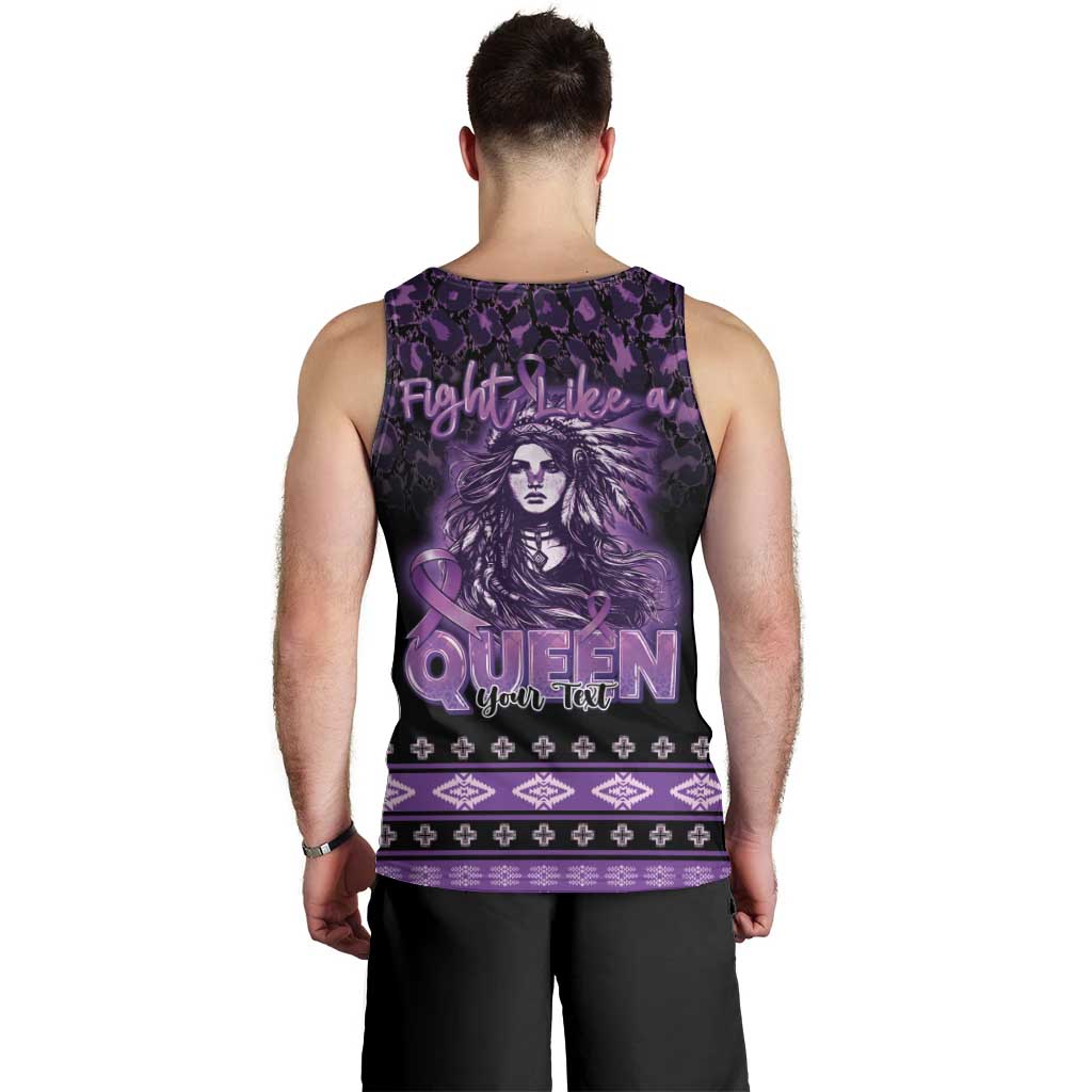 Personalized Native American Lupus Girl Men Tank Top Fight Like a Queen