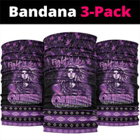 Native American Lupus Girl Neck Gaiter Fight Like a Queen