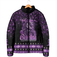 Personalized Native American Lupus Girl Padded Jacket Fight Like a Queen