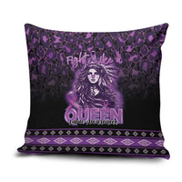 Native American Lupus Girl Pillow Cover Fight Like a Queen