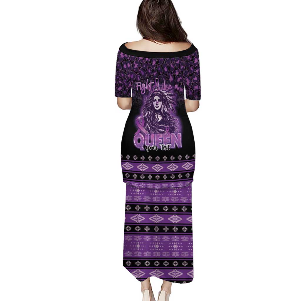 Personalized Native American Lupus Girl Puletasi Fight Like a Queen