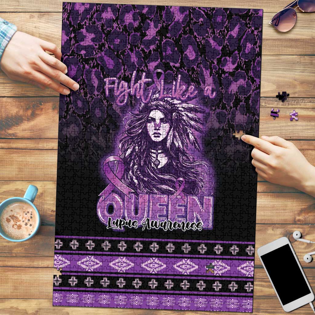 Native American Lupus Girl Puzzle Fight Like a Queen