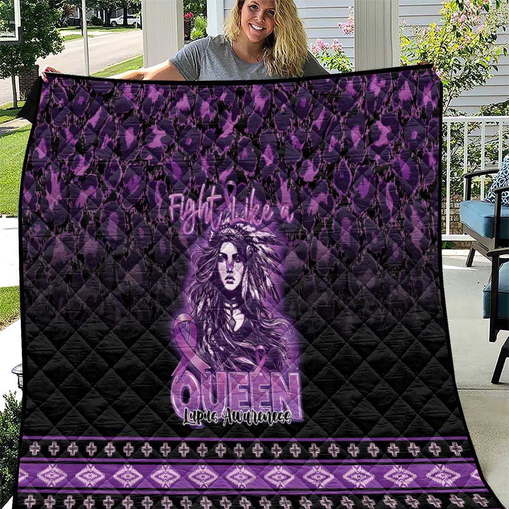 Native American Lupus Girl Quilt Fight Like a Queen