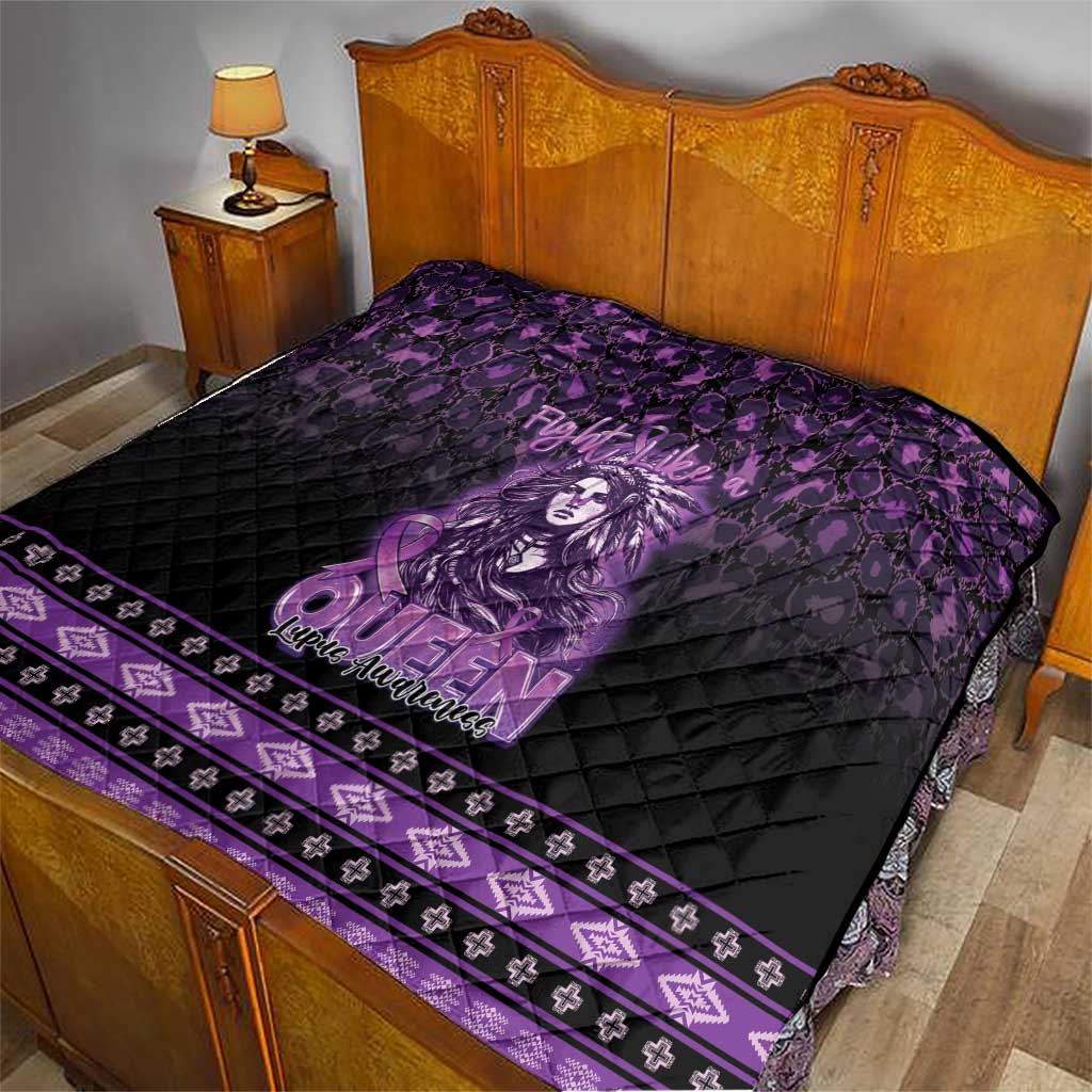Native American Lupus Girl Quilt Fight Like a Queen