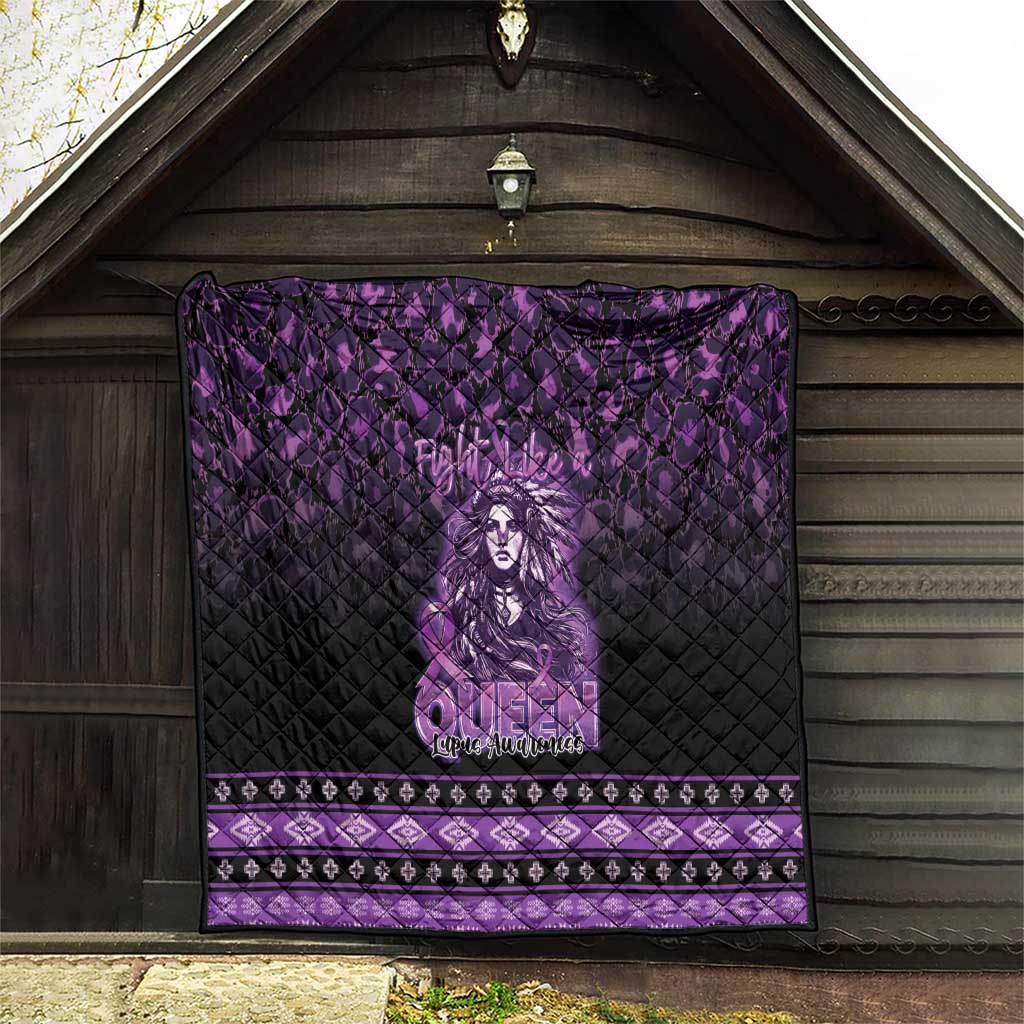 Native American Lupus Girl Quilt Fight Like a Queen