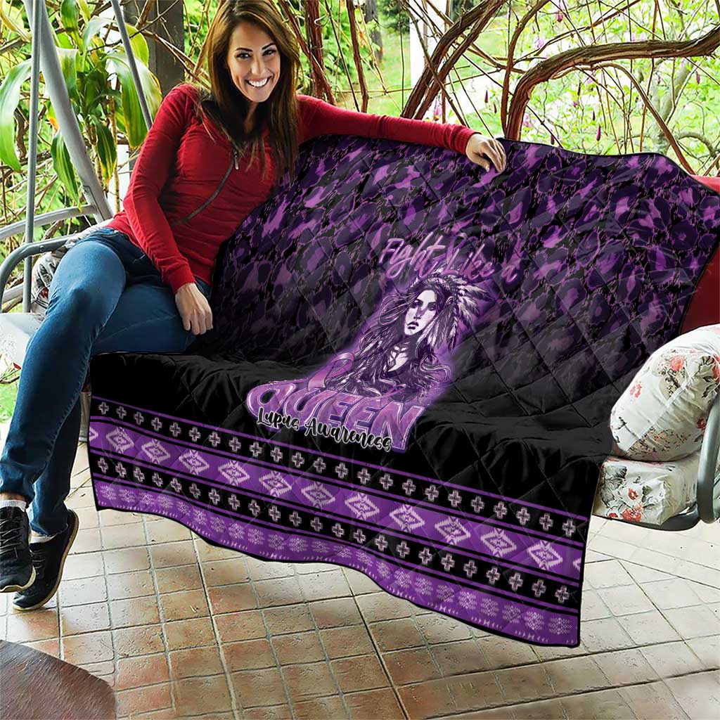 Native American Lupus Girl Quilt Fight Like a Queen
