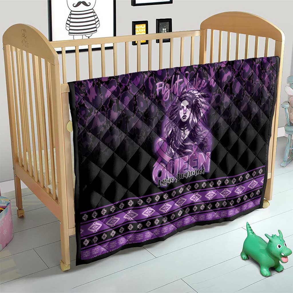 Native American Lupus Girl Quilt Fight Like a Queen