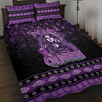 Native American Lupus Girl Quilt Bed Set Fight Like a Queen