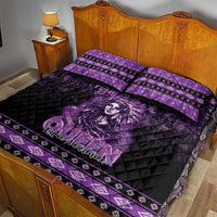 Native American Lupus Girl Quilt Bed Set Fight Like a Queen