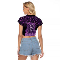 Personalized Native American Lupus Girl Raglan Cropped T Shirt Fight Like a Queen