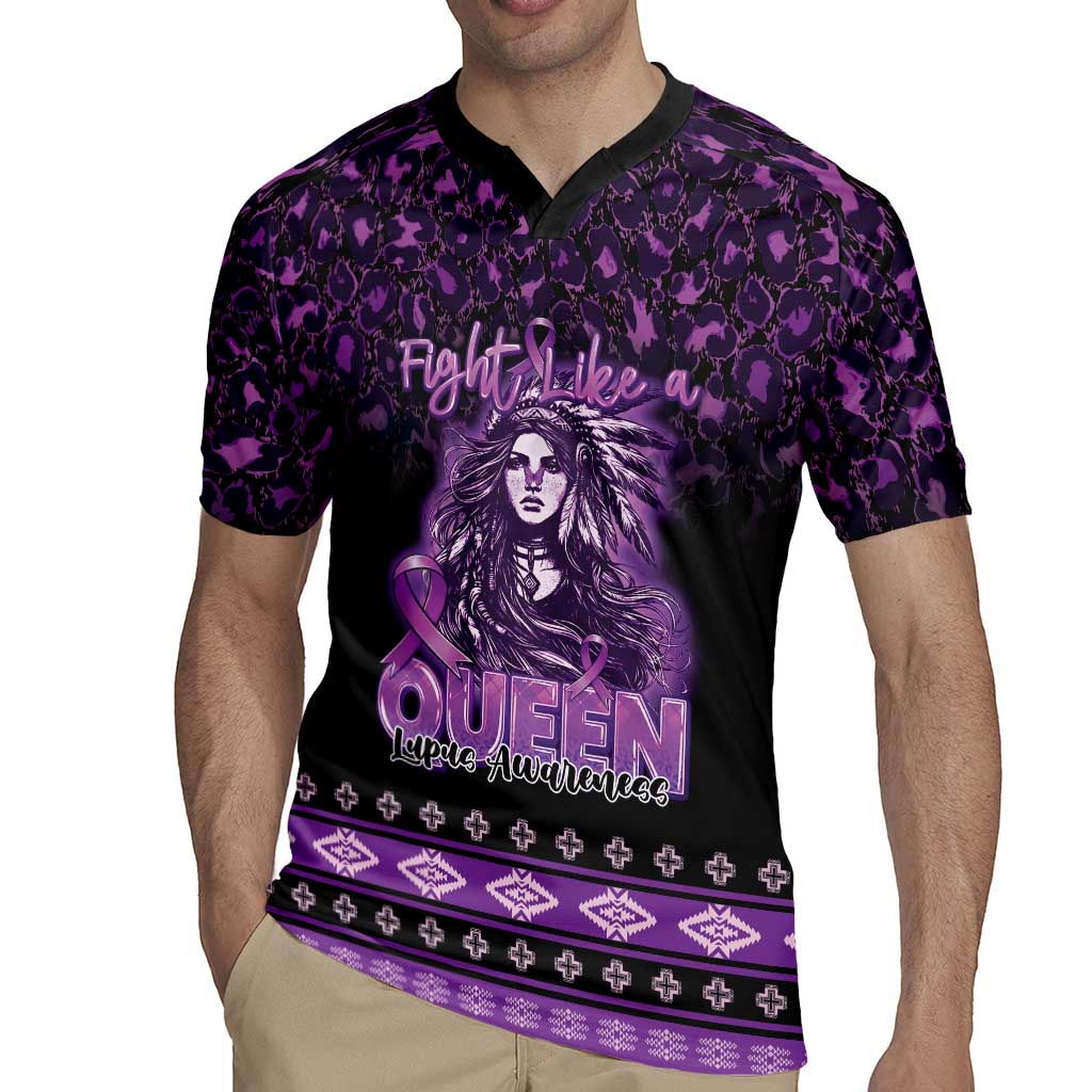 Personalized Native American Lupus Girl Rugby Jersey Fight Like a Queen