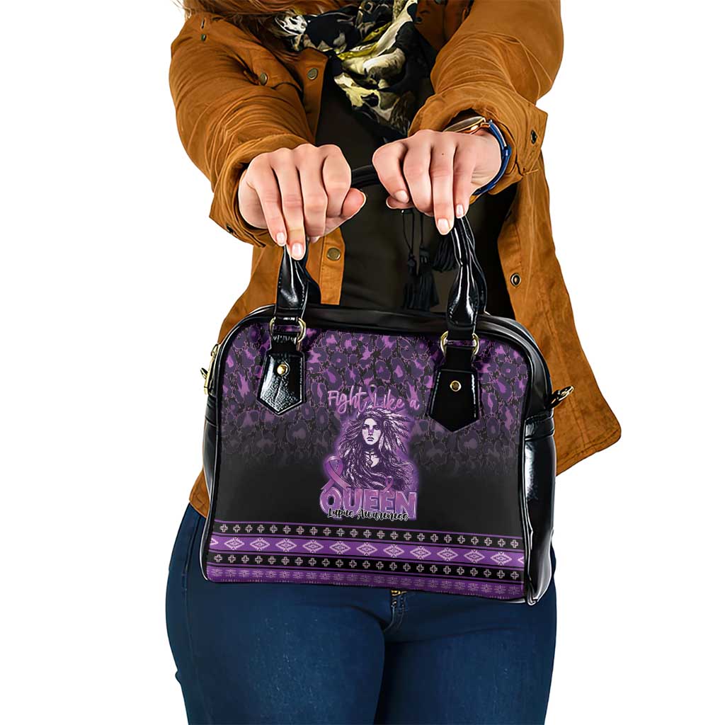 Native American Lupus Girl Shoulder Handbag Fight Like a Queen
