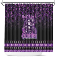 Native American Lupus Girl Shower Curtain Fight Like a Queen