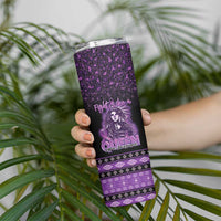 Personalized Native American Lupus Girl Skinny Tumbler Fight Like a Queen
