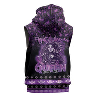 Personalized Native American Lupus Girl Sleeveless Hoodie Fight Like a Queen