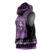 Personalized Native American Lupus Girl Sleeveless Hoodie Fight Like a Queen