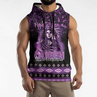 Personalized Native American Lupus Girl Sleeveless Hoodie Fight Like a Queen