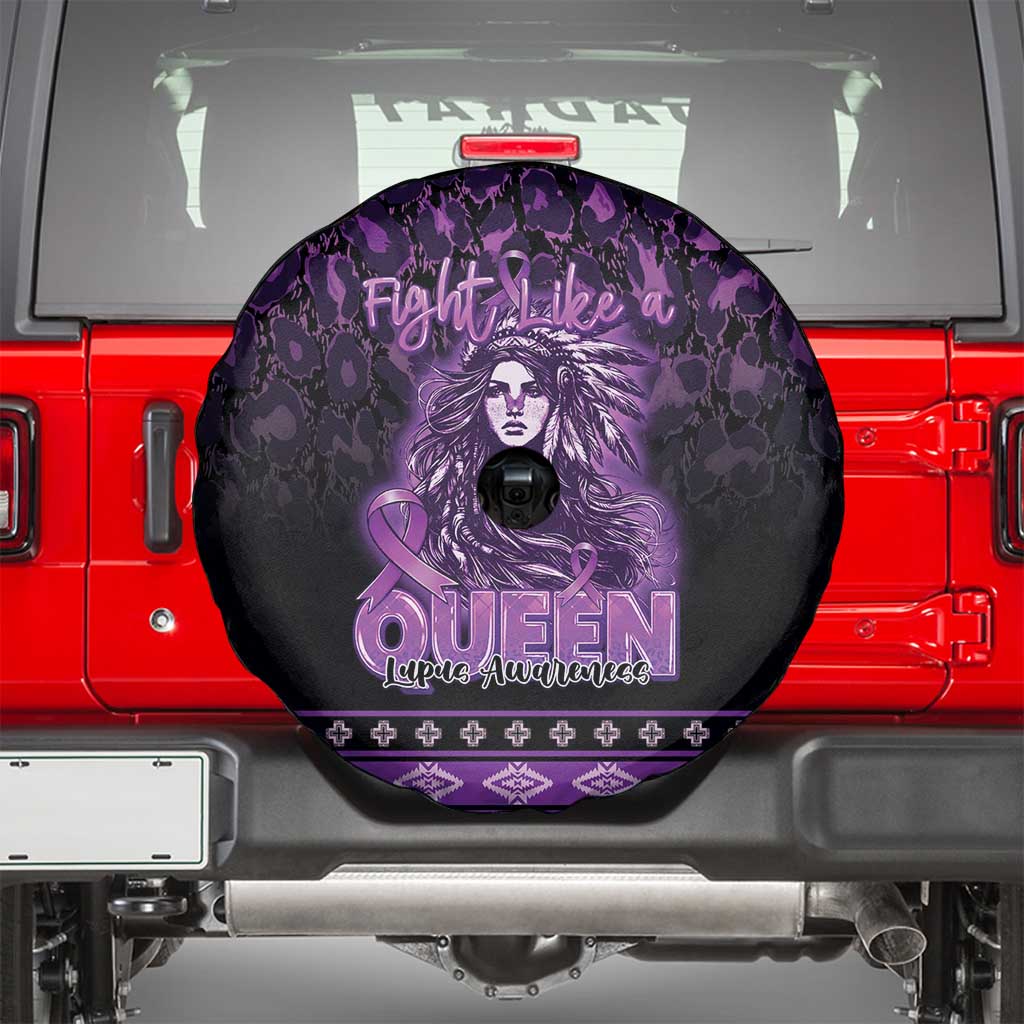 Native American Lupus Girl Spare Tire Cover Fight Like a Queen