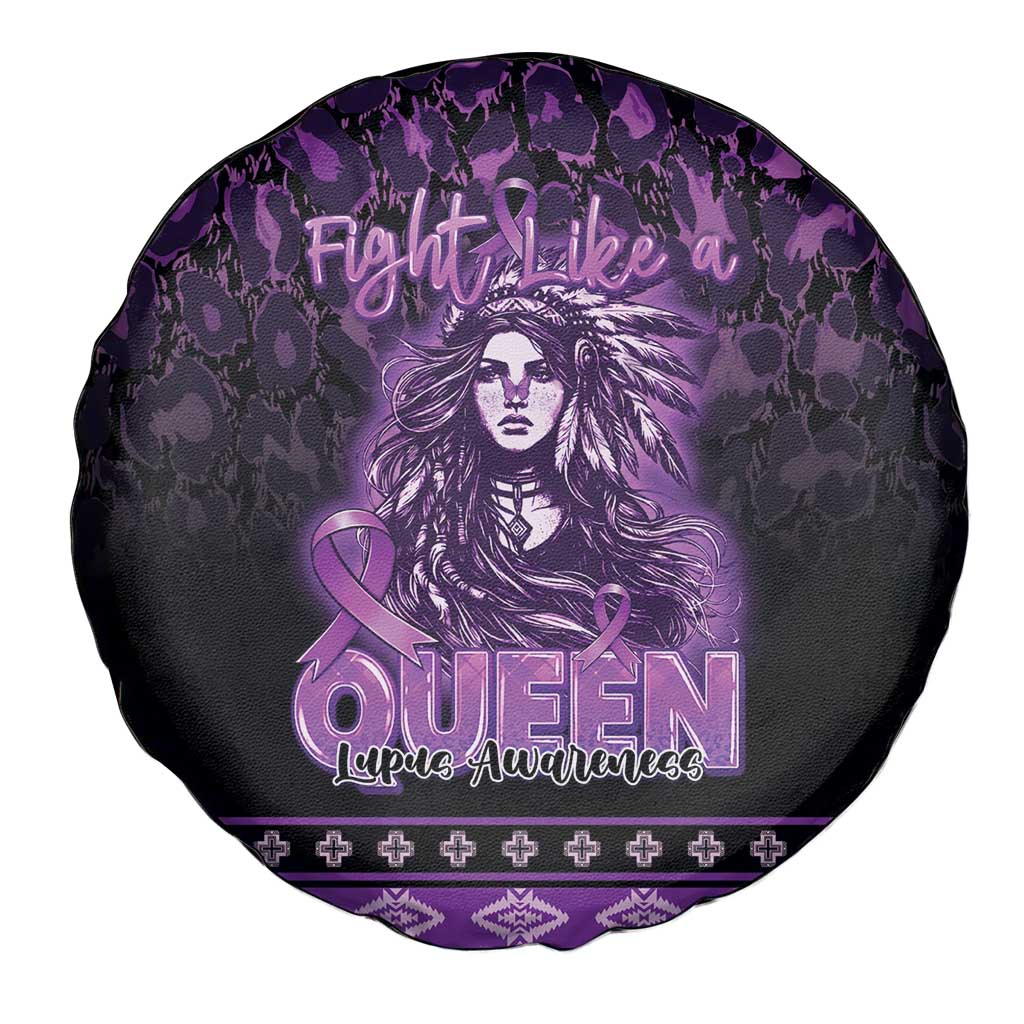 Native American Lupus Girl Spare Tire Cover Fight Like a Queen