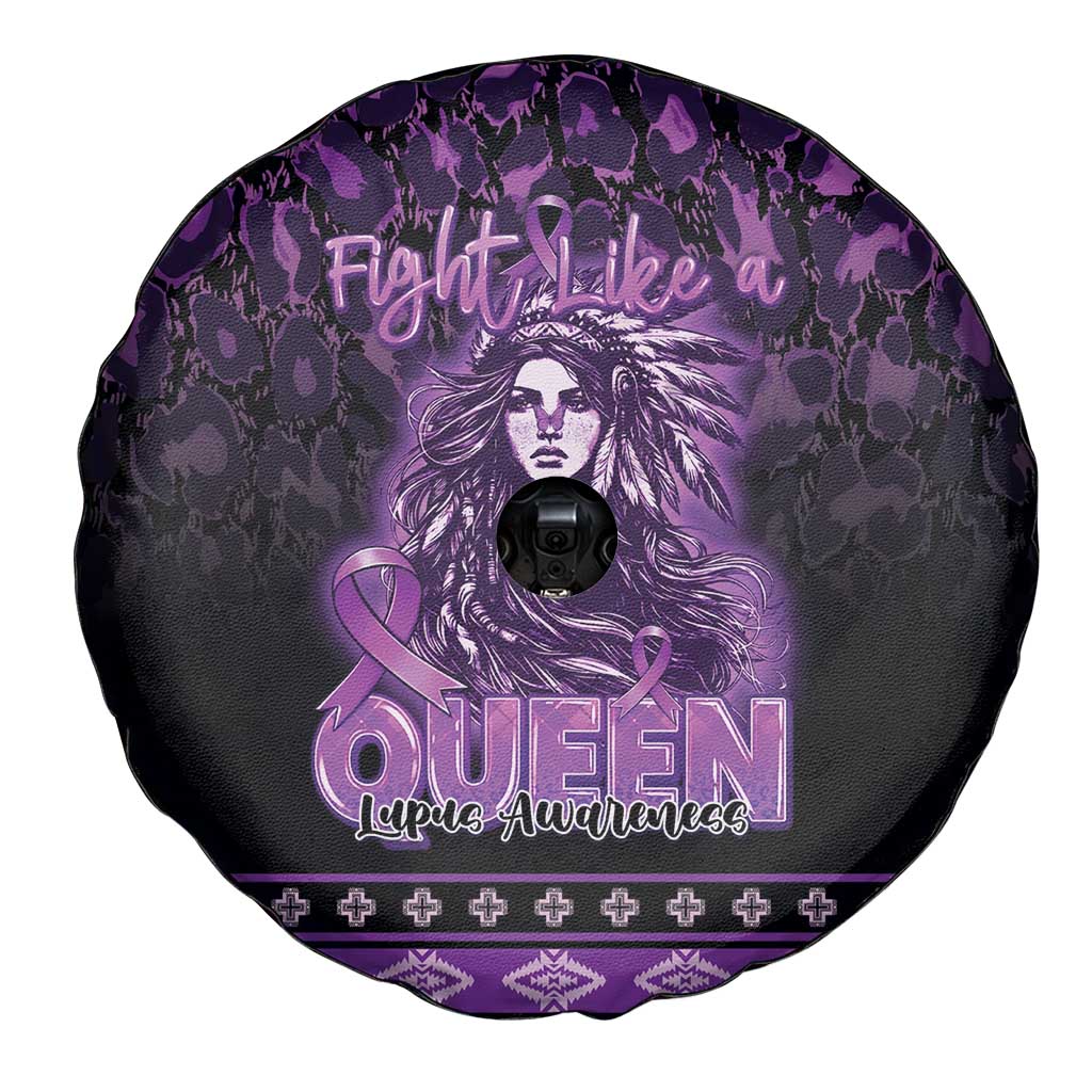 Native American Lupus Girl Spare Tire Cover Fight Like a Queen
